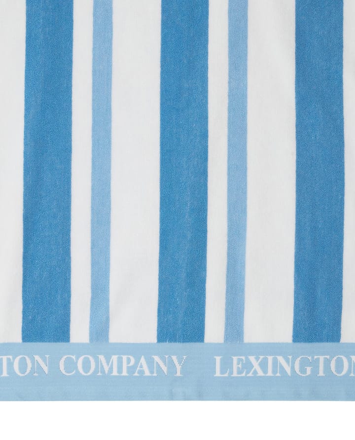 Striped Cotton Terry beach towel 100x180 cm, Blue Lexington