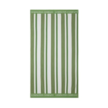 Striped Cotton Terry beach towel 100x180 cm - Green - Lexington