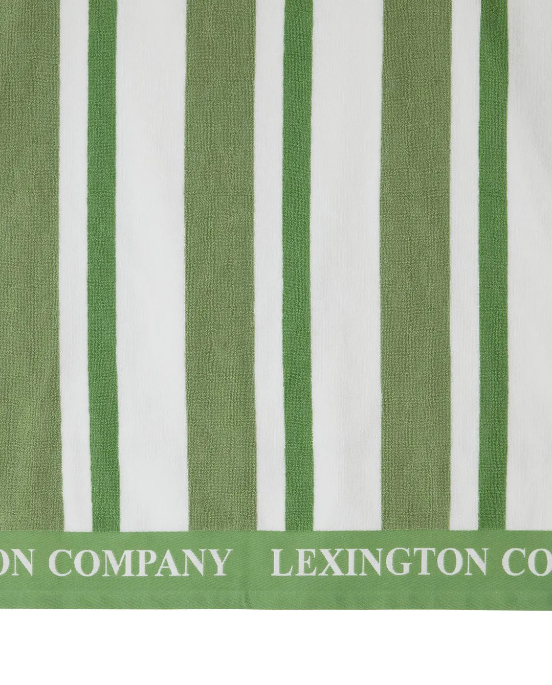 Striped Cotton Terry beach towel 100x180 cm, Green Lexington