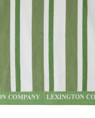 Striped Cotton Terry beach towel 100x180 cm - Green - Lexington