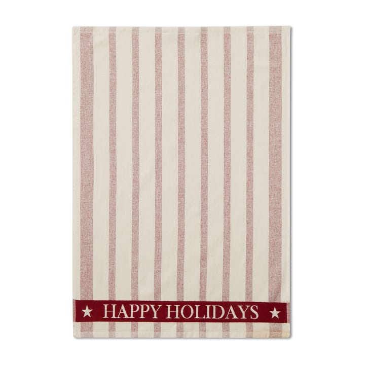 Striped Cotton Terry jacquard tea towel 50x70 cm, Beige-red Lexington