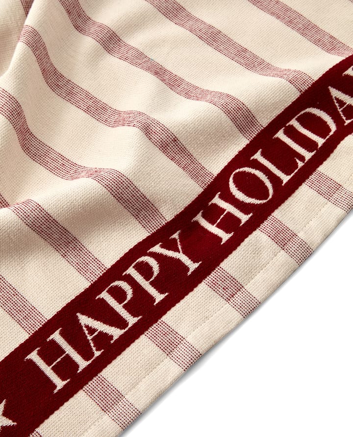 Striped Cotton Terry jacquard tea towel 50x70 cm, Beige-red Lexington