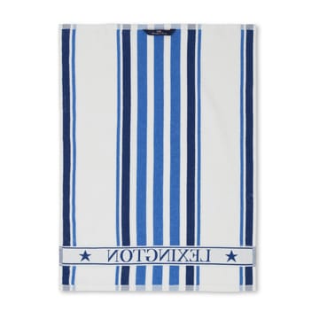 Striped Cotton Terry kitchen towel 50x70 cm - White-blue - Lexington