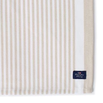 Striped Cotton Twill napkin 50x50 cm - light beige-white - Lexington