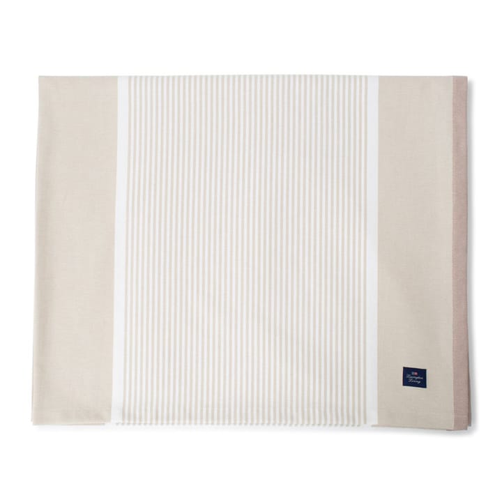 Striped Cotton Twill tablecloth 150x250 cm - light beige-multi - Lexington