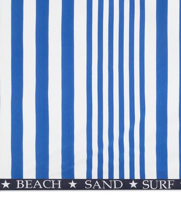 Striped Family beach towel 200x180 cm - Blue-white - Lexington