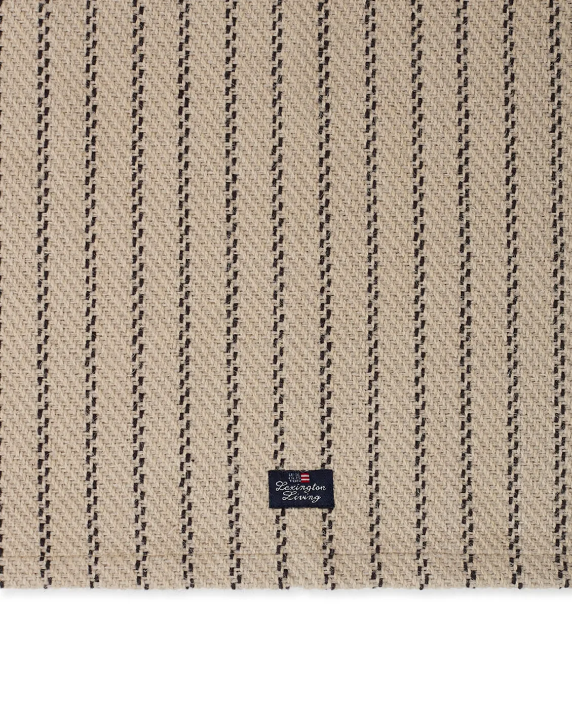 Striped Jute Cotton placemat 40x50 cm, Beige-dark Grey Lexington