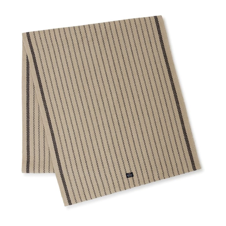 Striped Jute Cotton table runner 50x250 cm, Beige-dark Grey Lexington
