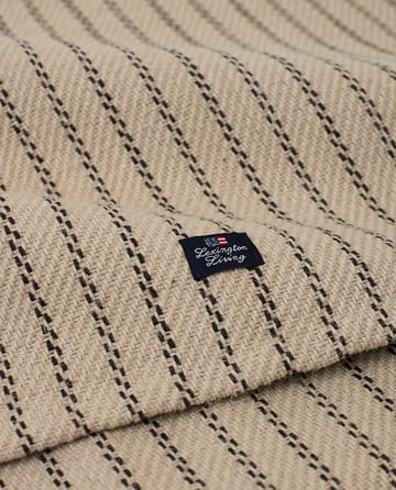 Striped Jute Cotton table runner 50x250 cm - Beige-dark Grey - Lexington