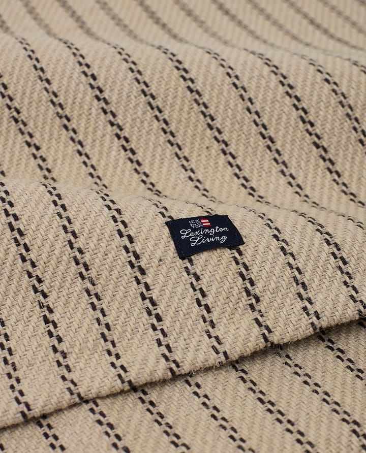 Striped Jute Cotton table runner 50x250 cm, Beige-dark Grey Lexington