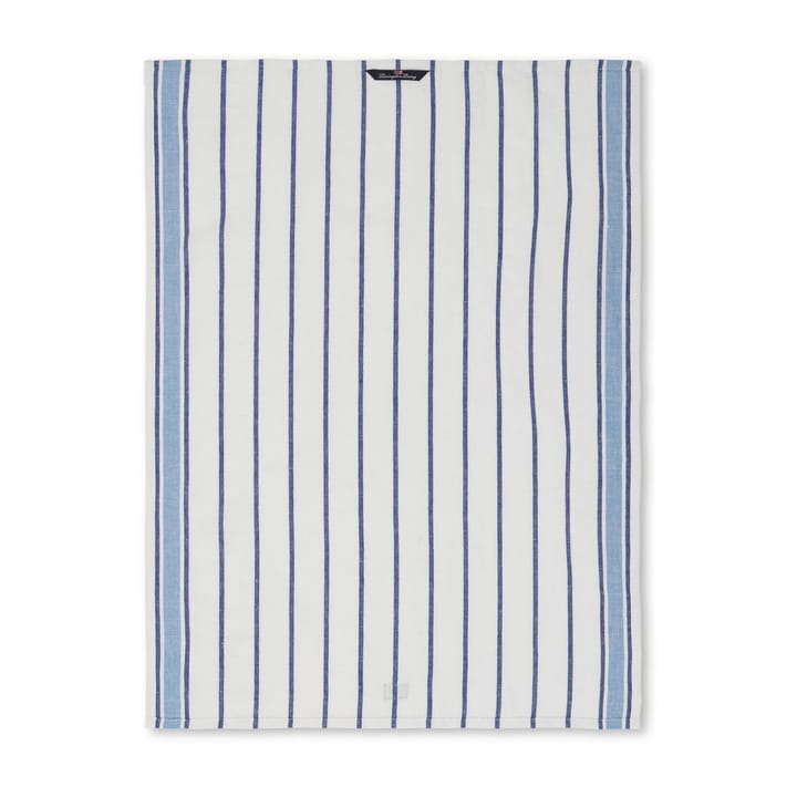 Striped kitchen towel 50x70 cm - White-blue - Lexington