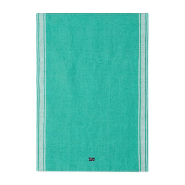 Striped Linen Cotton kitchen towel 50x70 cm - Green-white - Lexington