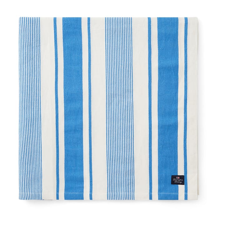 Striped Linen Cotton table cloth 150x250 cm, Blue-white Lexington