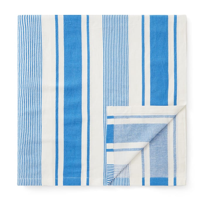 Striped Linen Cotton table cloth 150x250 cm, Blue-white Lexington