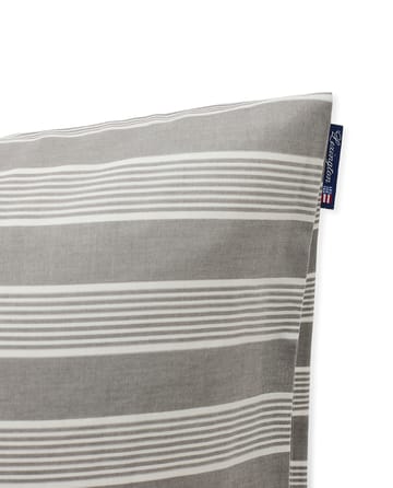 Striped Lyocell Cotton pillowcase 50x60 cm - Grey-white - Lexington