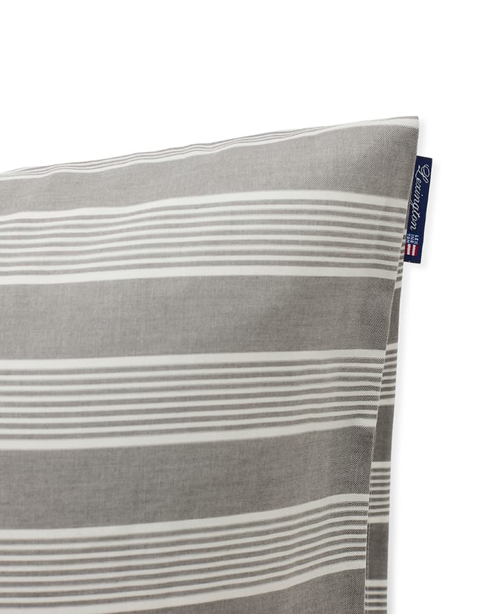 Striped Lyocell Cotton pillowcase 50x60 cm, Grey-white Lexington