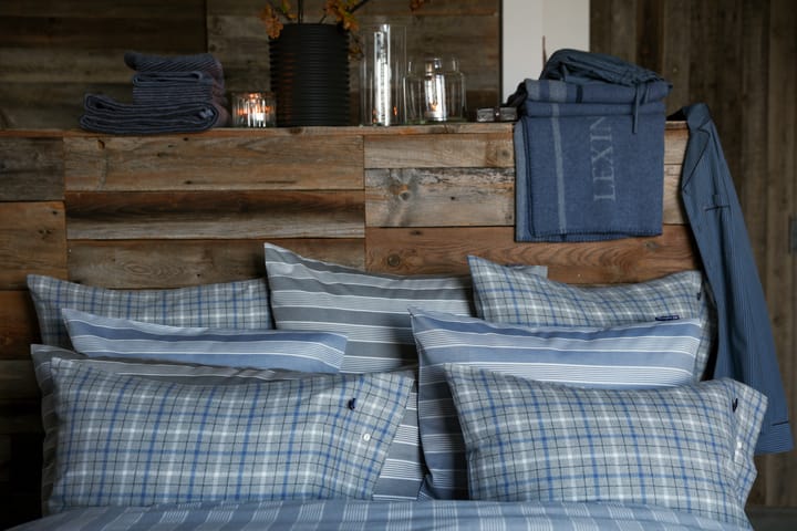 Striped Lyocell Cotton pillowcase 50x60 cm, Grey-white Lexington