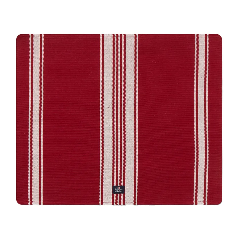 Striped Organic Cotton Rib placemat 40x50 cm, Red-white Lexington