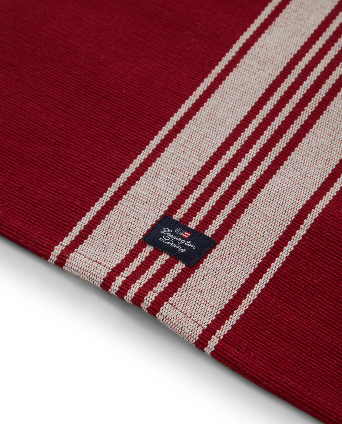 Striped Organic Cotton Rib placemat 40x50 cm, Red-white Lexington