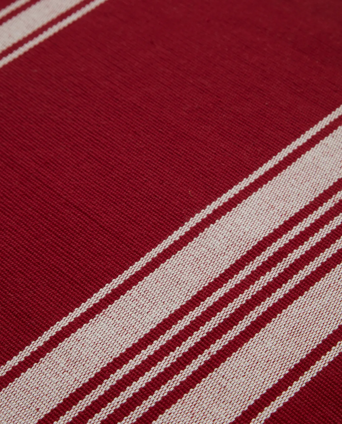 Striped Organic Cotton Rib placemat 40x50 cm, Red-white Lexington