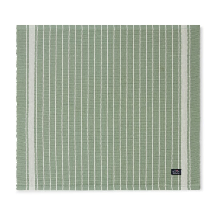 Striped Organic Cotton Rips placemat 50x250 cm, Green-white Lexington