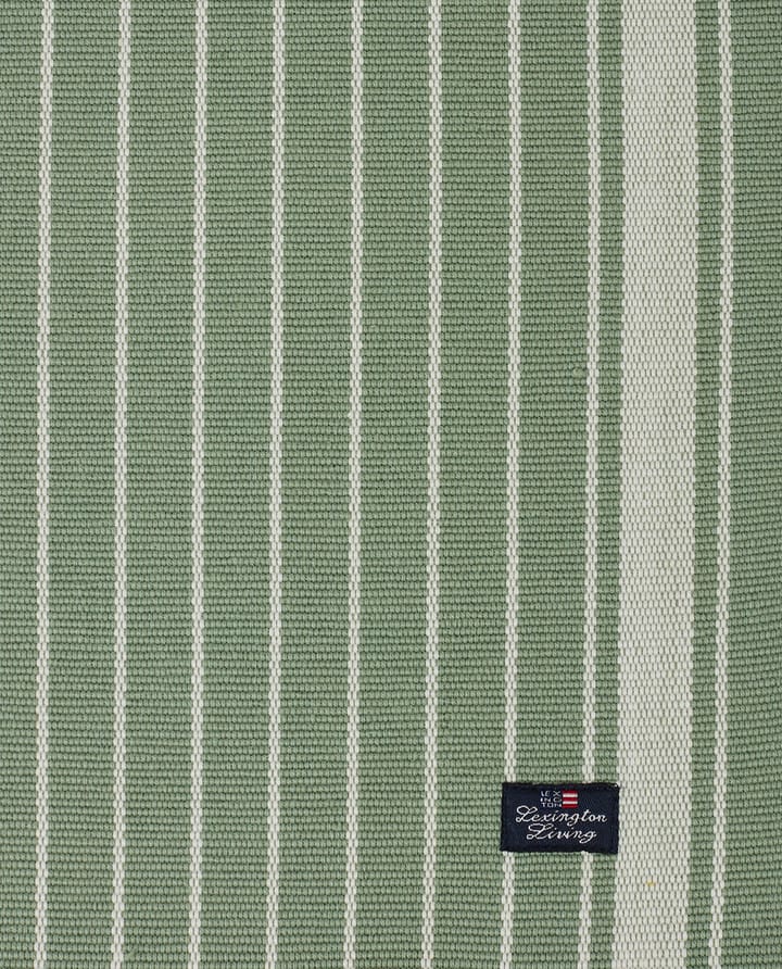 Striped Organic Cotton Rips placemat 50x250 cm, Green-white Lexington