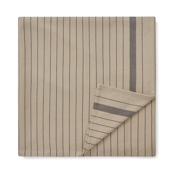 Striped Organic Cotton tablecloth 150x250 cm - Beige-dark grey - Lexington