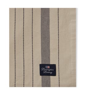 Striped Organic Cotton tablecloth 150x350 cm - Beige-dark grey - Lexington