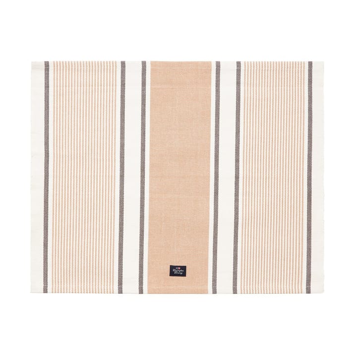 Striped Organic Cotton tablecloth 40x50 cm - Beige - Lexington
