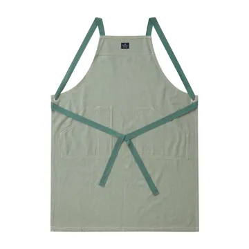 Striped Oxford apron - Green-white - Lexington
