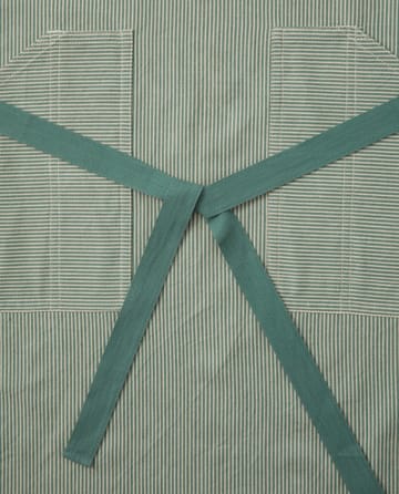 Striped Oxford apron - Green-white - Lexington