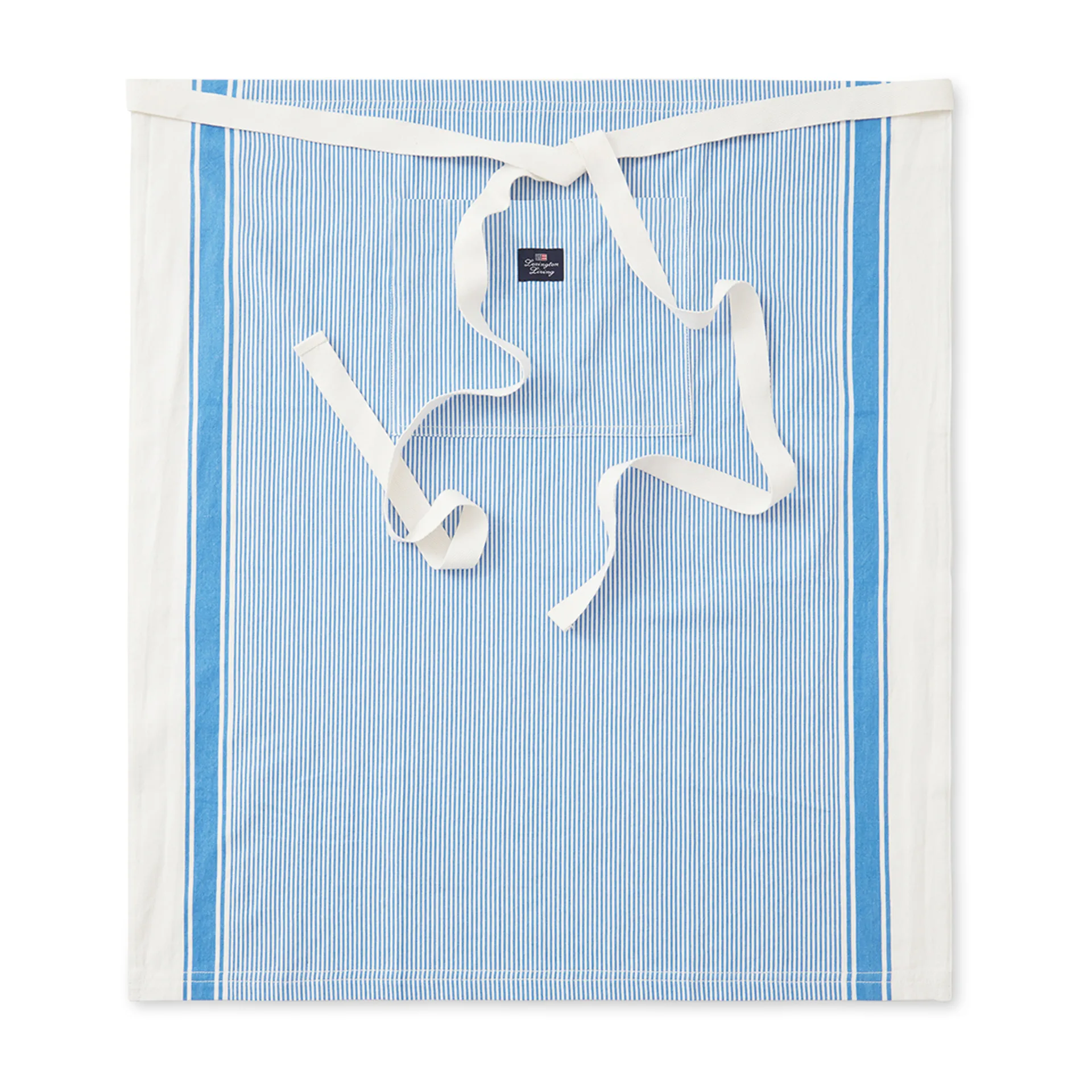 Striped Oxford BBQ apron 85x80 cm, Blue-white Lexington