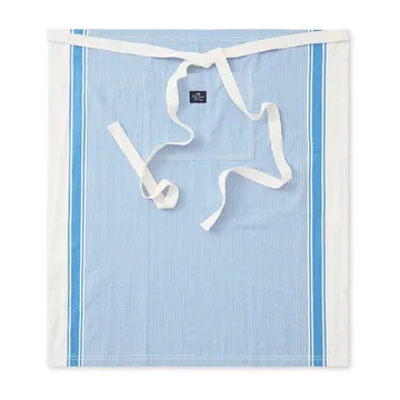 Striped Oxford BBQ apron 85x80 cm - Blue-white - Lexington