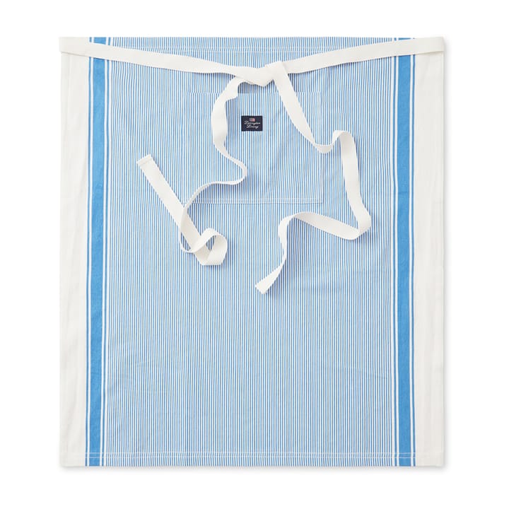 Striped Oxford BBQ apron 85x80 cm - Blue-white - Lexington