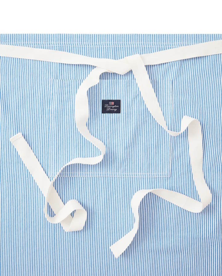 Striped Oxford BBQ apron 85x80 cm, Blue-white Lexington
