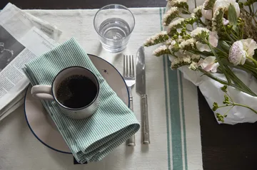 Striped placemat 40x50 cm - Green - Lexington