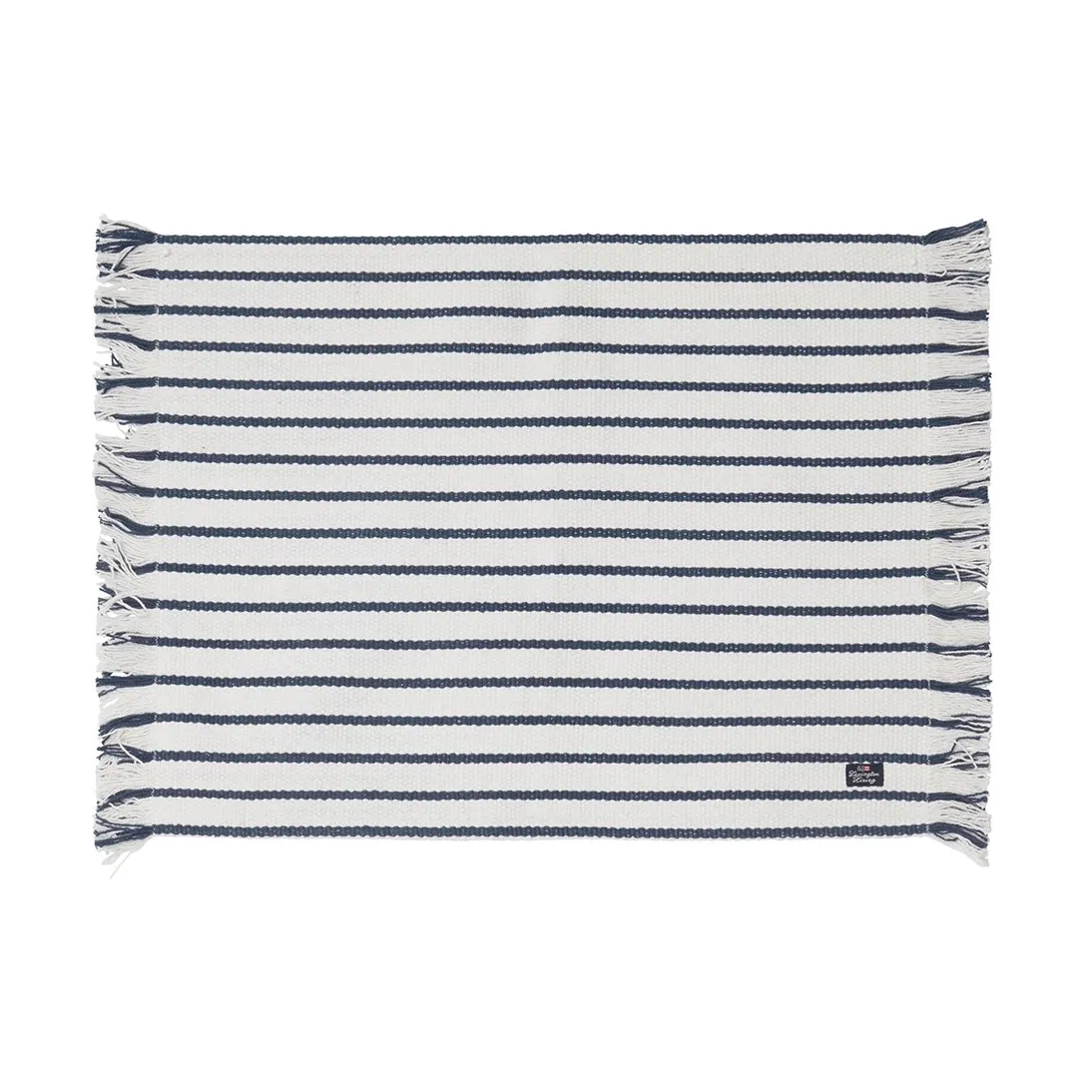 Striped Recycled Cotton placemat 40x50 cm, Navy Lexington