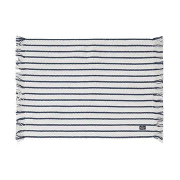 Striped Recycled Cotton placemat 40x50 cm - Navy - Lexington