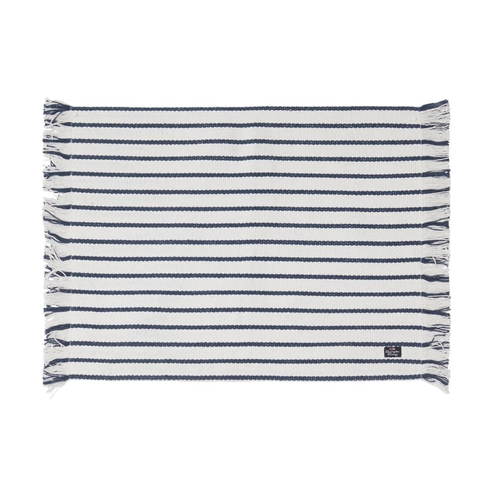 Striped Recycled Cotton placemat 40x50 cm - Navy - Lexington