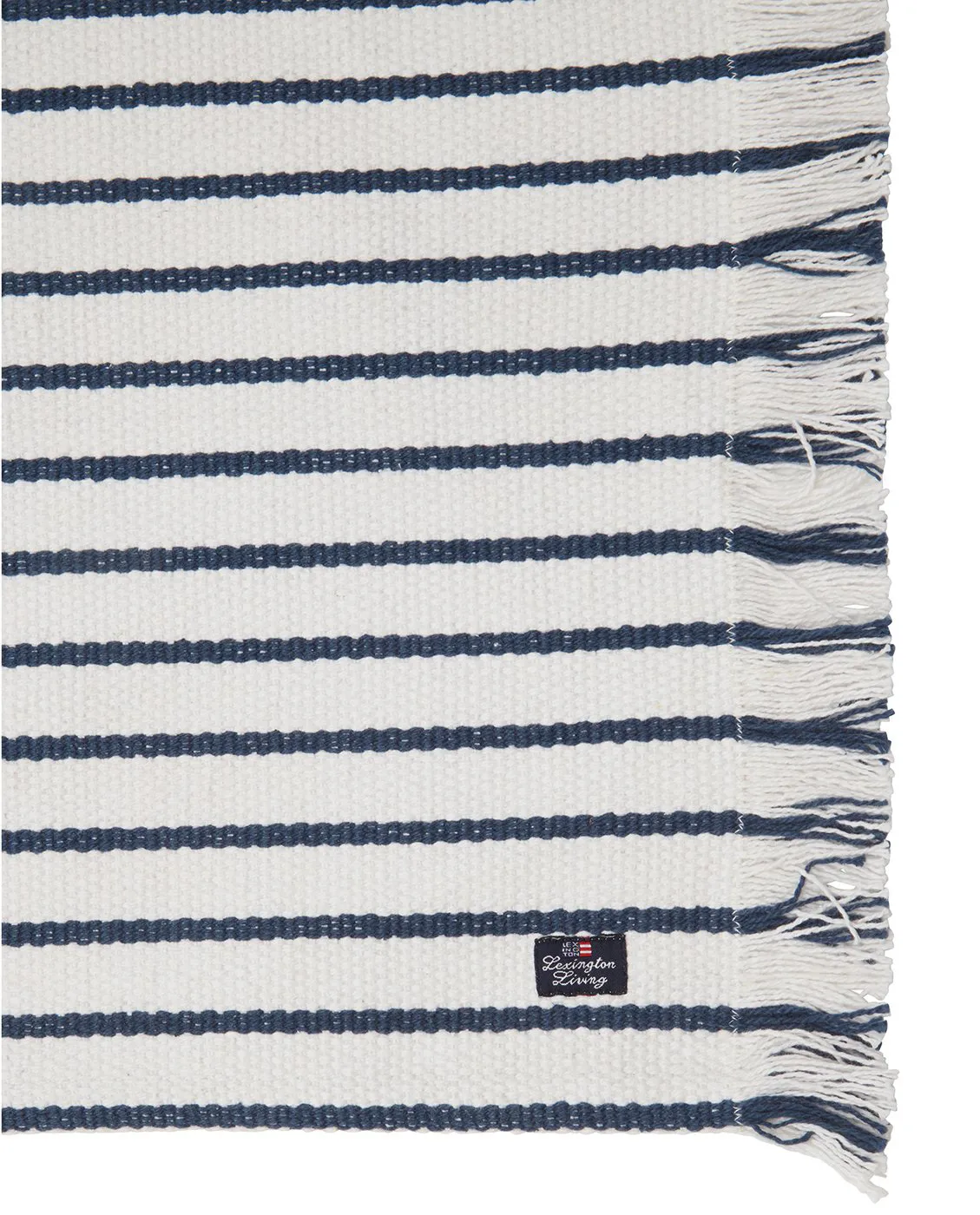 Striped Recycled Cotton placemat 40x50 cm, Navy Lexington