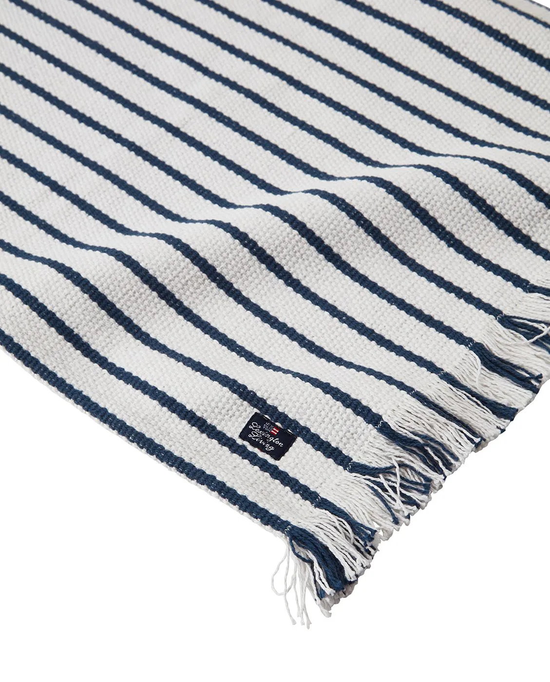 Striped Recycled Cotton placemat 40x50 cm, Navy Lexington