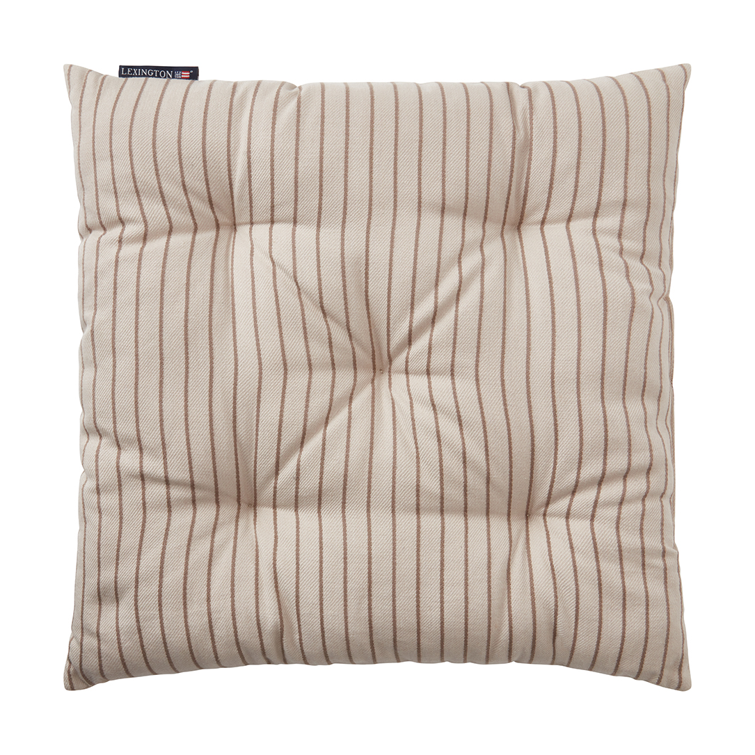 Lexington Striped Recycled Cotton seat cushion 40x40 cm Beige
