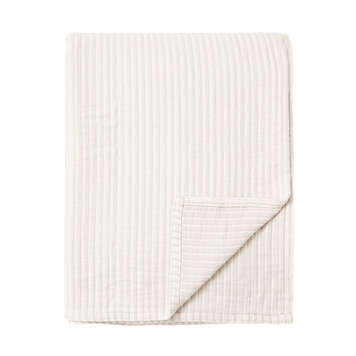 Striped Reversible Organic Cotton bedspread 260x240 cm, Off white Lexington