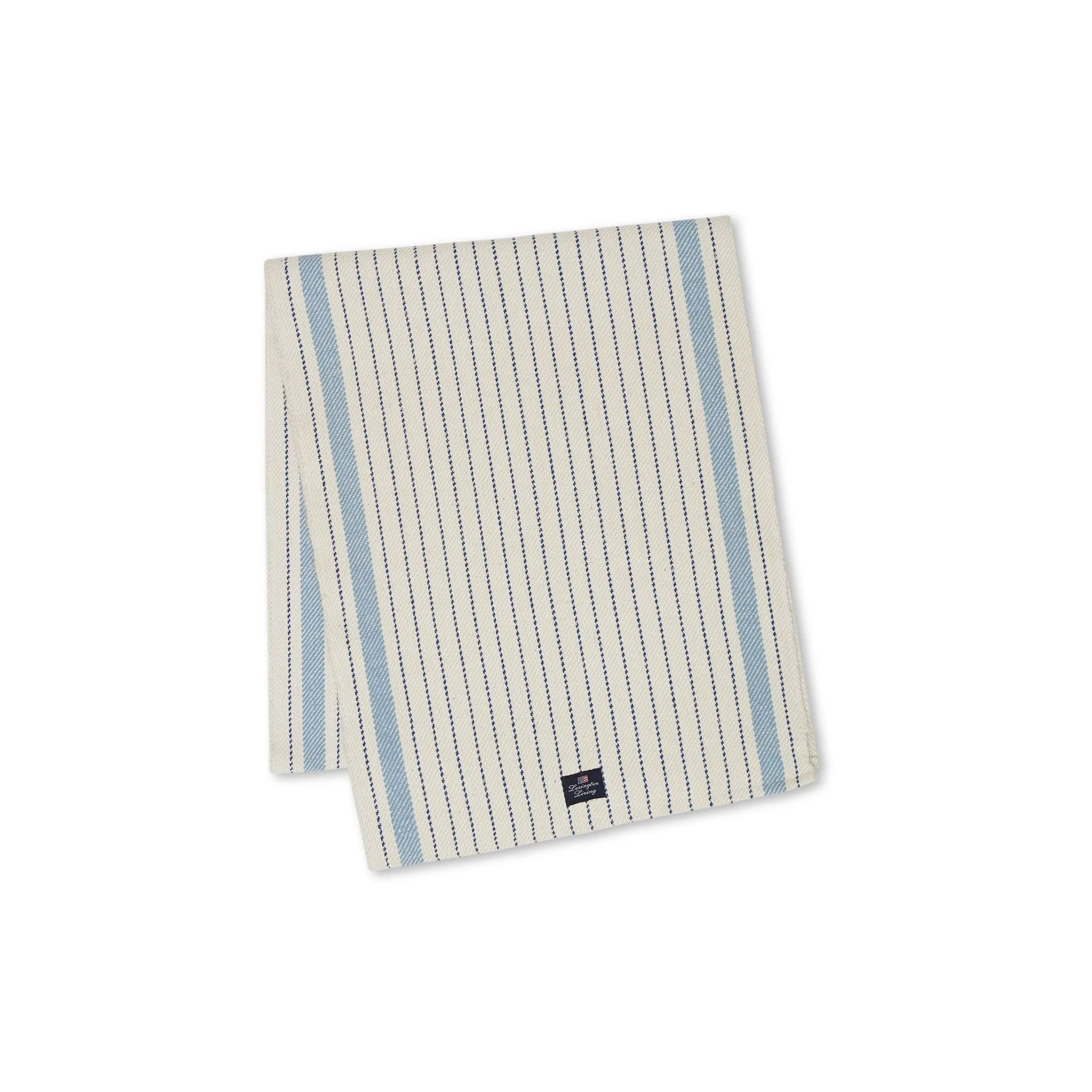 Striped runner 250x50 cm, Nature white-blue Lexington