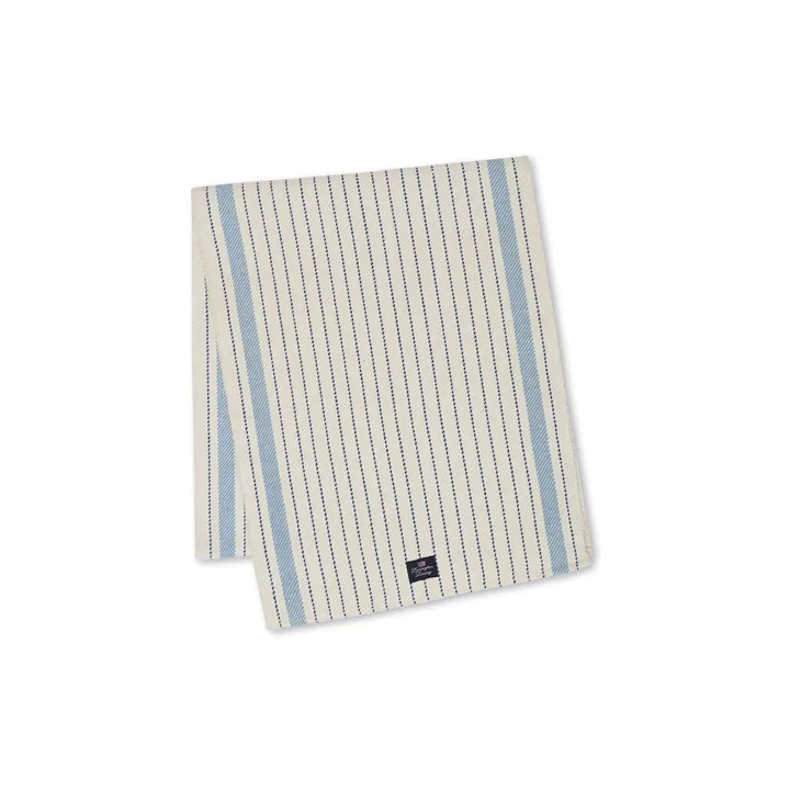 Striped runner 250x50 cm - Nature white-blue - Lexington