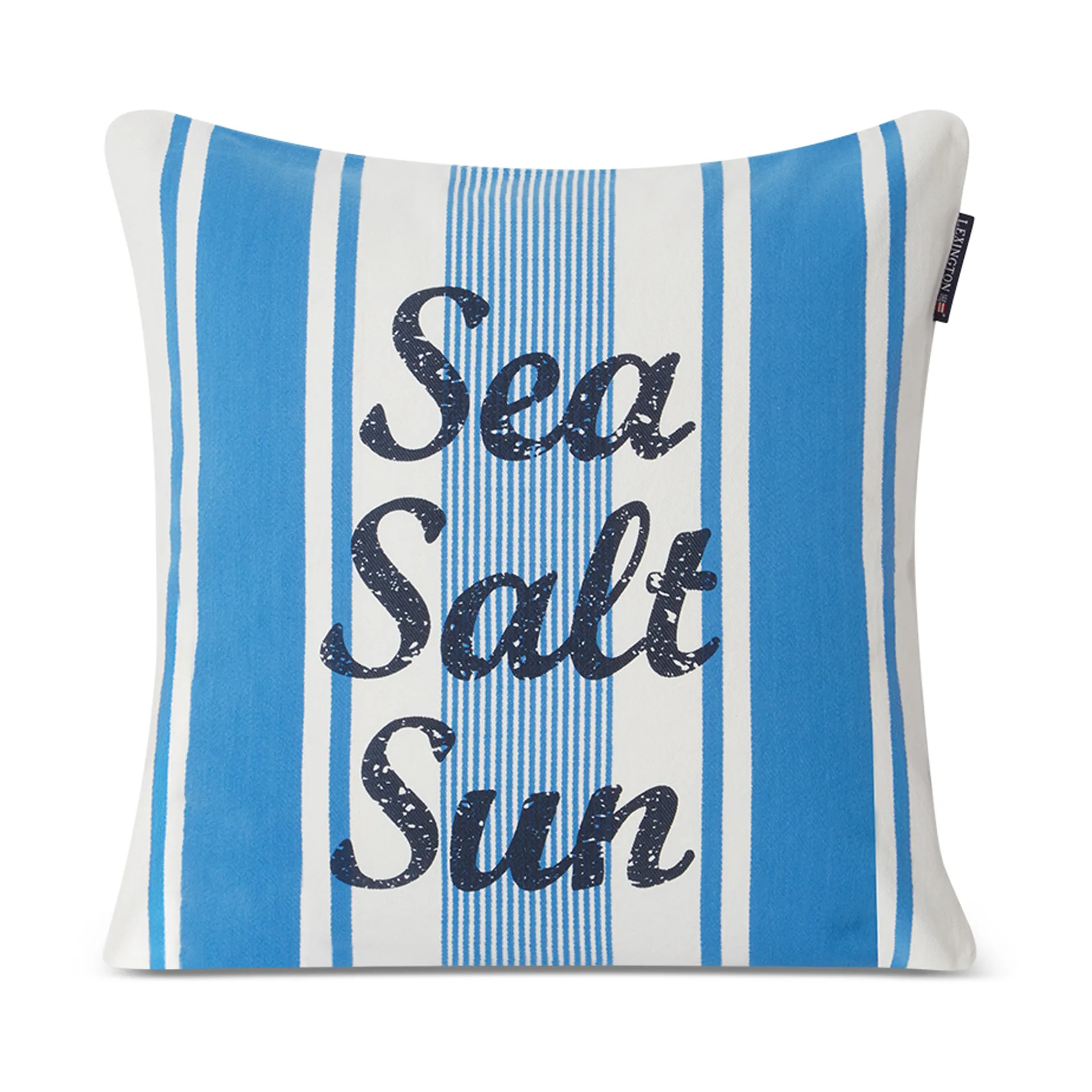 Striped Sea Salt Sun pillowcase 50x50 cm, Blue-white Lexington