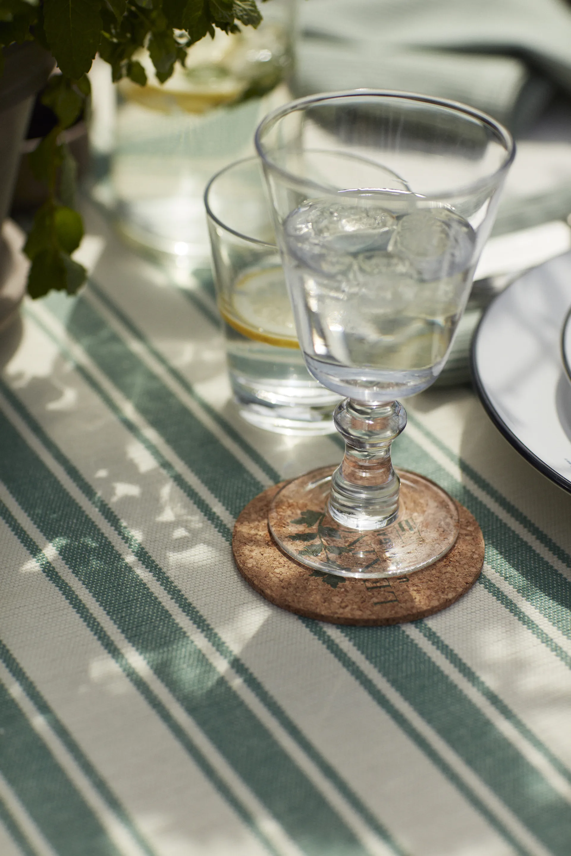 Striped table runner 50x250 cm, Green Lexington