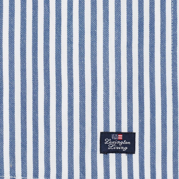 Striped Twill fabric napkin 50x50 cm - Blue-white - Lexington
