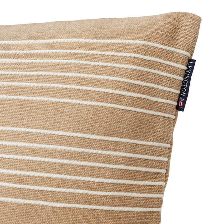 Structure Stripes Canvas pillowcase 50x50 cm - Beige-white - Lexington