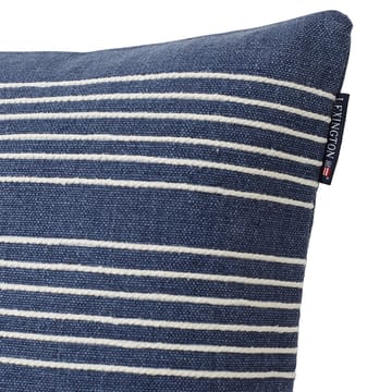 Structure Stripes Canvas pillowcase 50x50 cm - Dark blue-white - Lexington